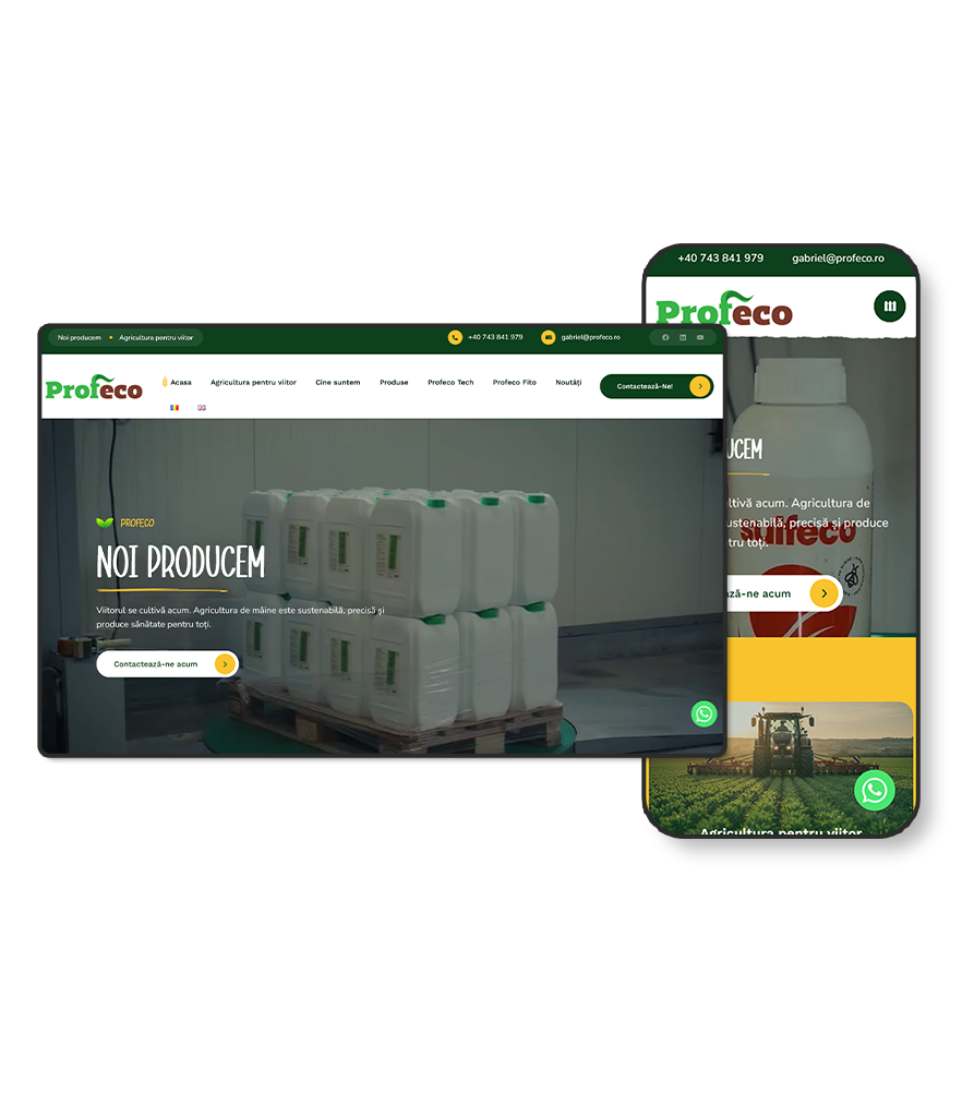 creare pagina web agricultura smart