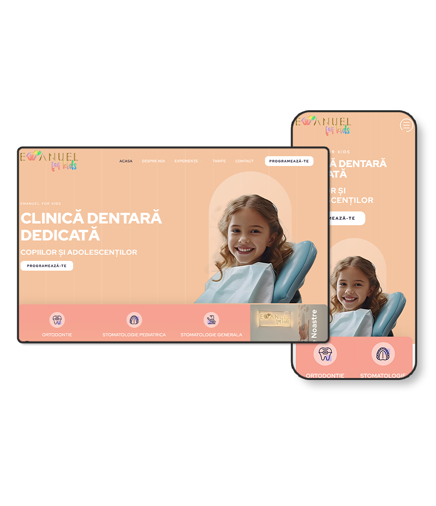 creare site clinica dentara copii