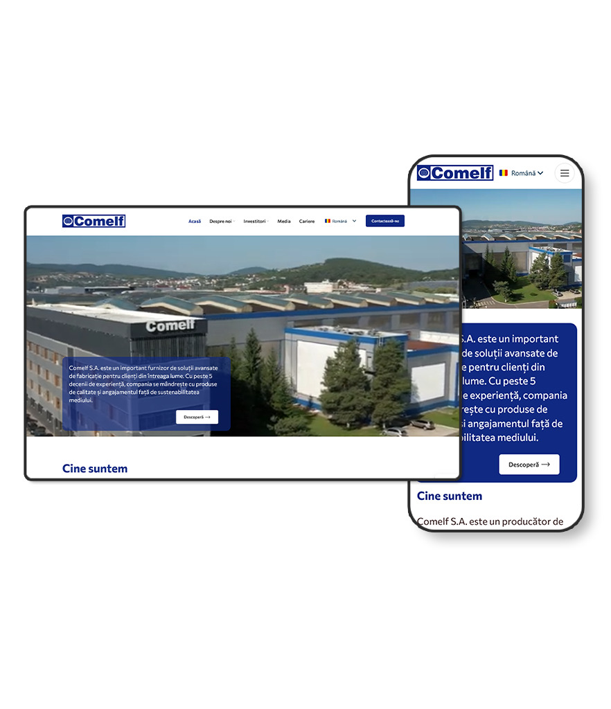 creare site web de prezentare comelf bistrita