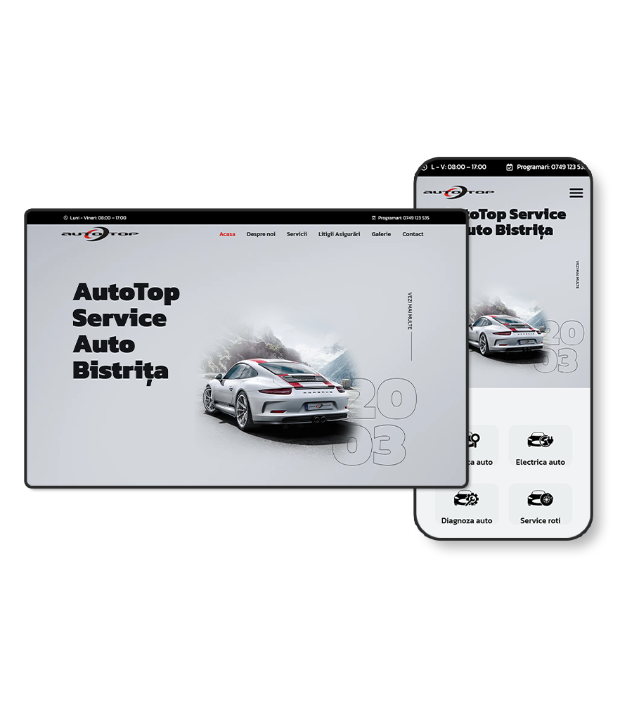 creare site web service auto