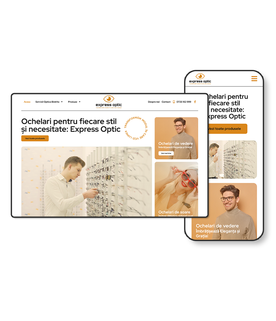 creare website express optic bistrita