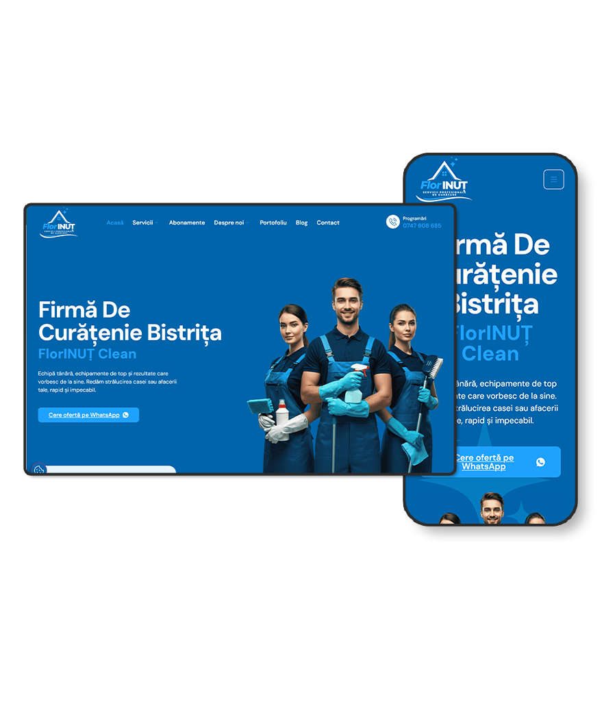 creare website firma curatenie