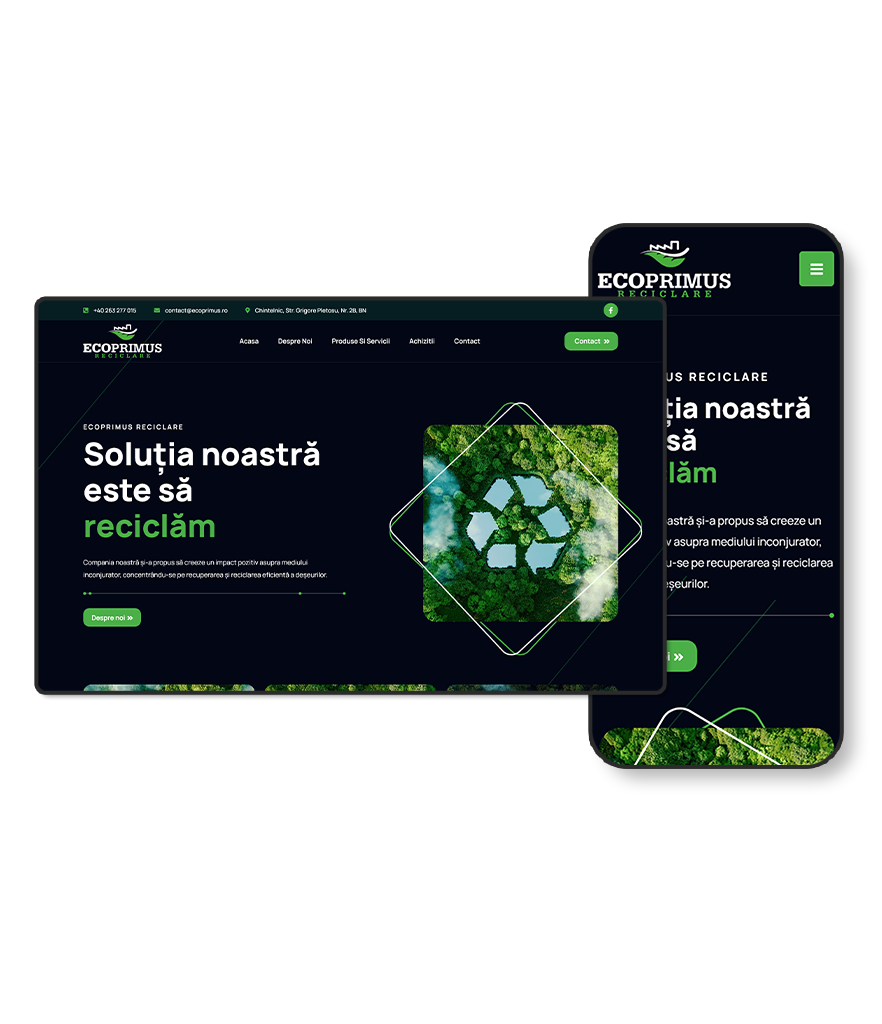 creare website firma de reciclare ecoprimus